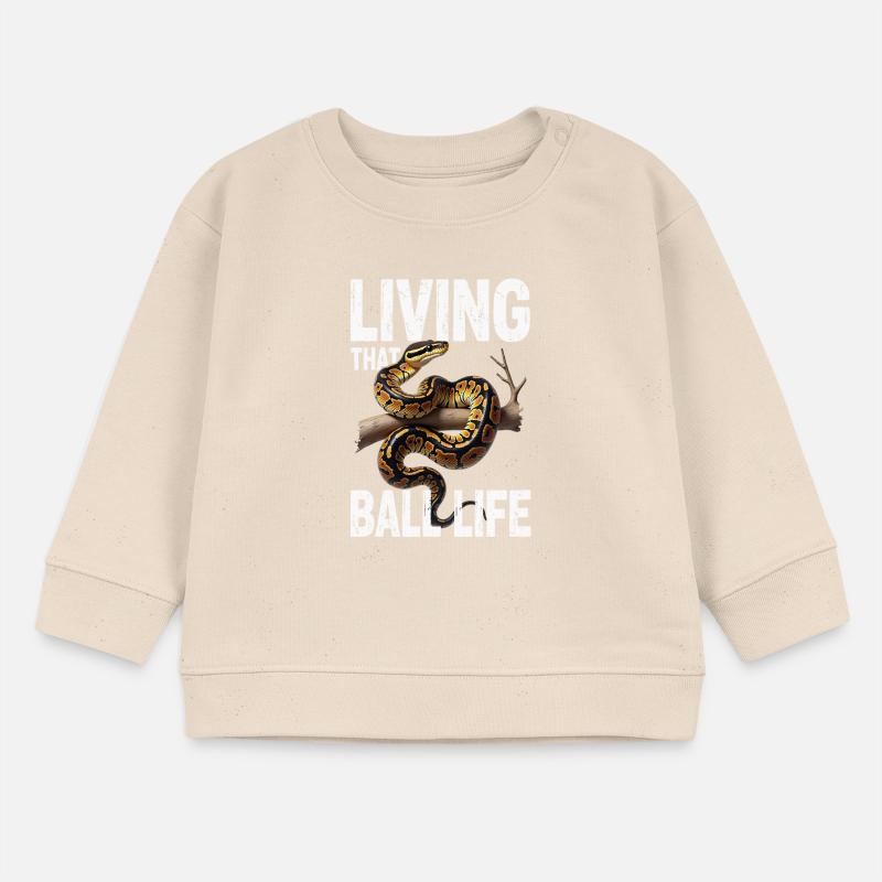 Königspython Schlangen Liebhaber Terrarium Python Baby Organic Sweatshirt Baby Changer von Stanley/Stella