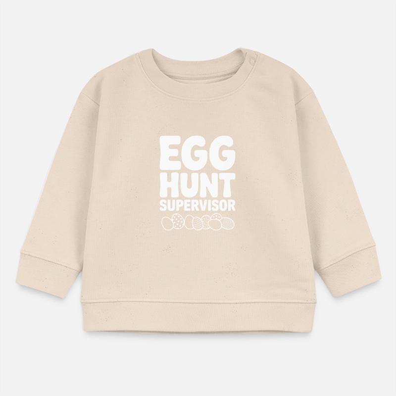 egg_hunt_supervisor_white Sweat bébé bio Stanley/Stella
