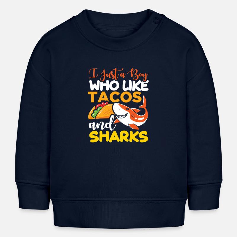 Taco Shark Hommes Hommes Garçons - Sweat bébé bio Stanley/Stella - bleu marine