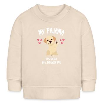 Süßer Labrador-Pyjamahund - Baby Organic Sweatshirt Baby Changer von Stanley/Stella - Natur - Vorne