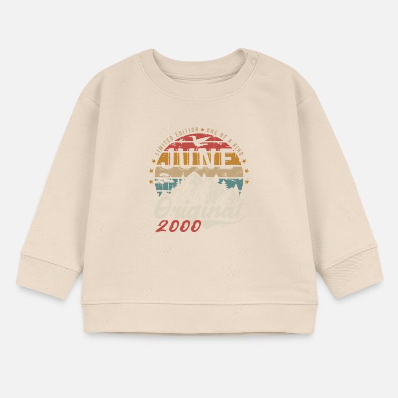 Juni 2000 Geburtstag Juni 2000 Geschenk Juni 2000 Baby Organic Sweatshirt Baby Changer von Stanley/Stella