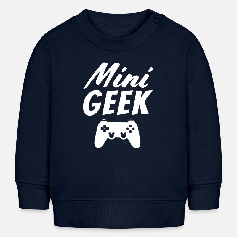 Geek Junior - Sweat bébé bio Stanley/Stella - bleu marine