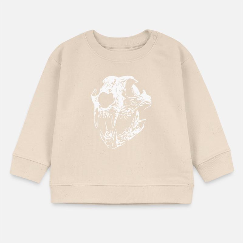 Smilodon skull with sharp teeth Baby Sweatshirt by Stanley/Stella