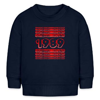 Année 1989 - Sweat bébé bio Stanley/Stella - bleu marine - Devant