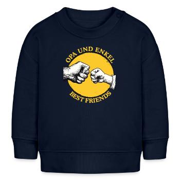 Opa Enkel Geburtstag Großvater Geburt 1 - Baby Organic Sweatshirt Baby Changer von Stanley/Stella - Navy - Vorne