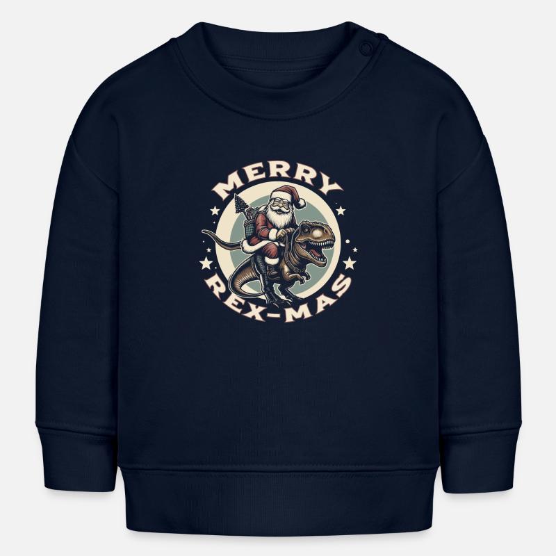 Joyeux Noël - Sweat bébé bio Stanley/Stella - bleu marine