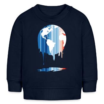 Warming Stripes World Temperature Change 1850-2022 - Baby Sweatshirt by Stanley/Stella - navy - Front