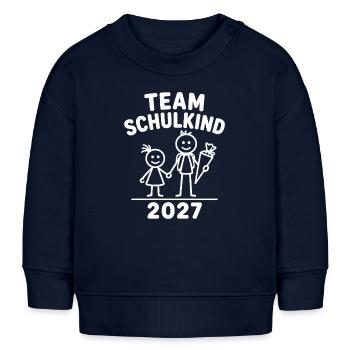 Team Schulkind 2027 – Geschwister Einschulung - Baby Organic Sweatshirt Baby Changer von Stanley/Stella - Navy - Vorne