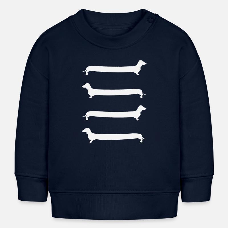 Echelle de teckel - Sweat bébé bio Stanley/Stella - bleu marine