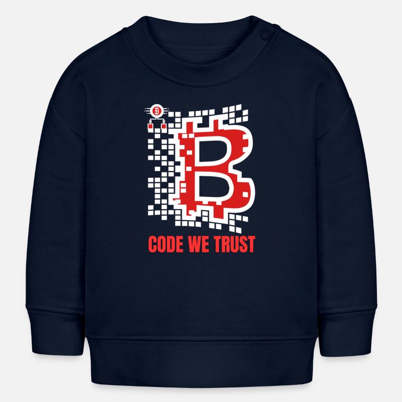 Bitcoin Crypto Gift Cryptocurrency Gift Idea - Baby Sweatshirt by Stanley/Stella - navy
