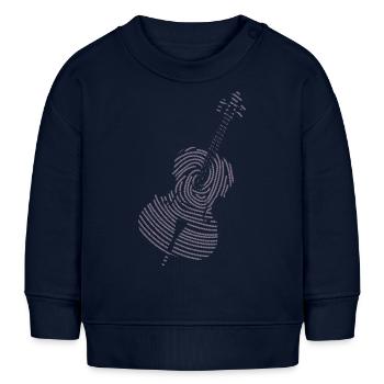 Klassische Musik Instrument Cello DNA Strang - Baby Organic Sweatshirt Baby Changer von Stanley/Stella - Navy - Vorne
