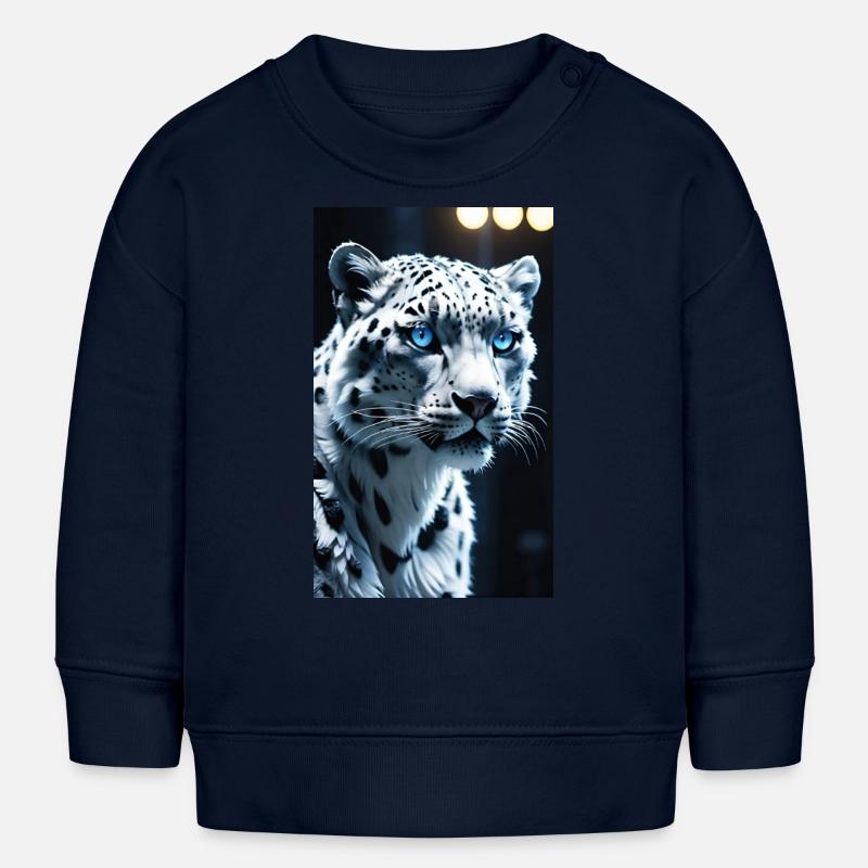 Snow Leopard | Leopard | Predator - Baby Sweatshirt by Stanley/Stella - navy