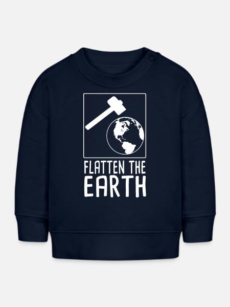 Flatten The Earth - Baby Organic Sweatshirt Baby Changer von Stanley/Stella - Navy