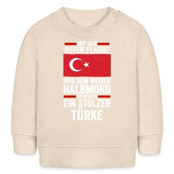 Türken Türkisch Türkei - Baby Organic Sweatshirt Baby Changer von Stanley/Stella - Natur - Vorne