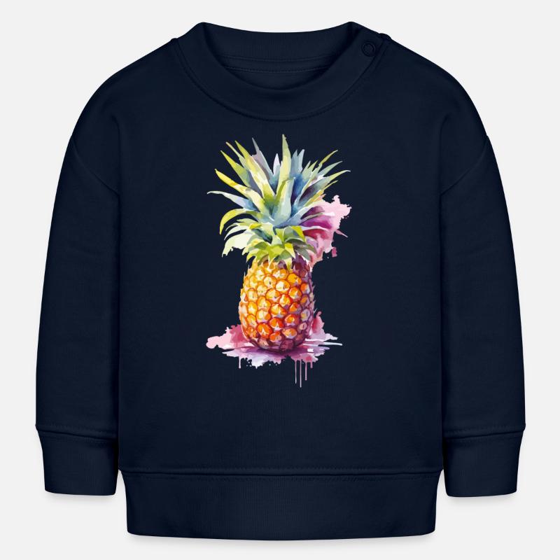 ananas - Sweat bébé bio Stanley/Stella - bleu marine