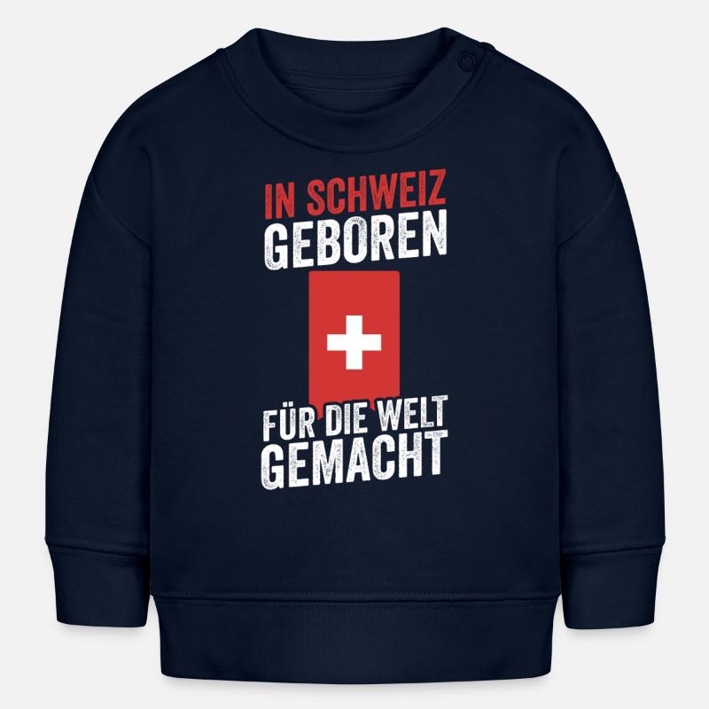 Suisse suisse - Sweat bébé bio Stanley/Stella - bleu marine