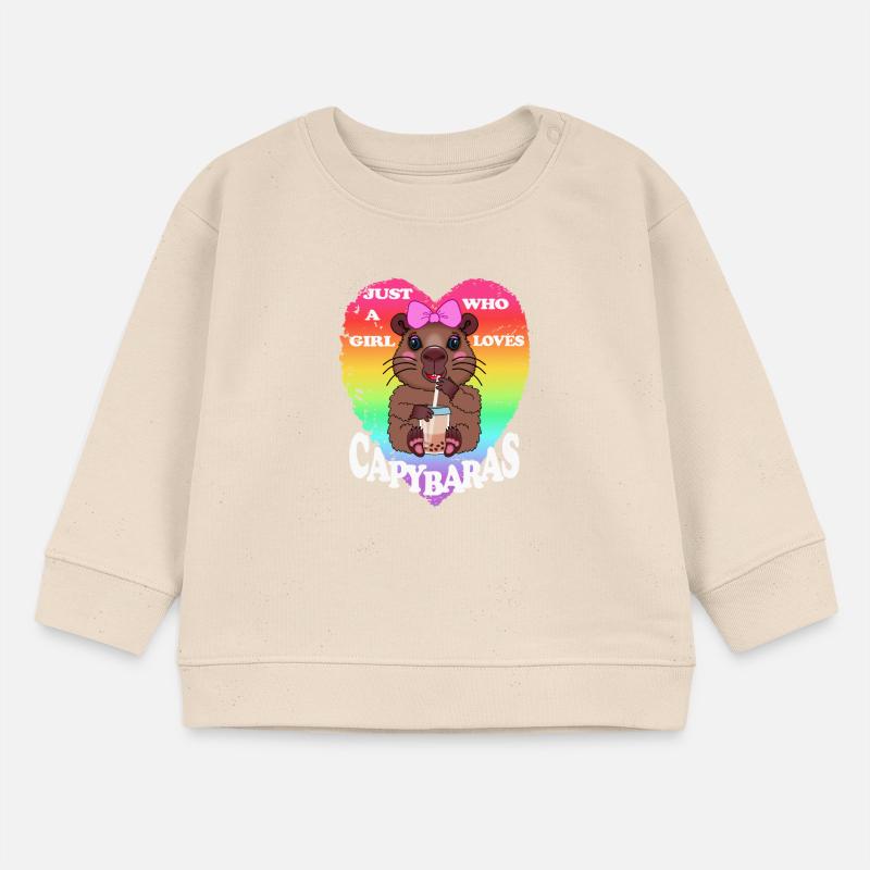 Capybara Bubble tea Baby Organic Sweatshirt Baby Changer von Stanley/Stella