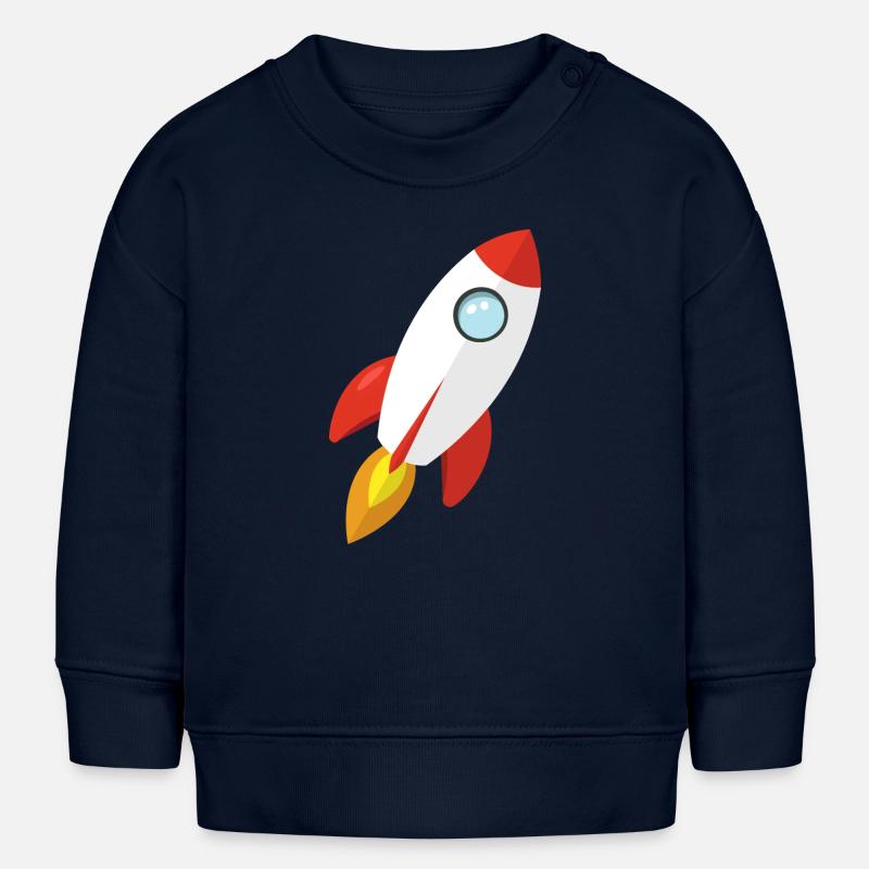 Fusée - Sweat bébé bio Stanley/Stella - bleu marine