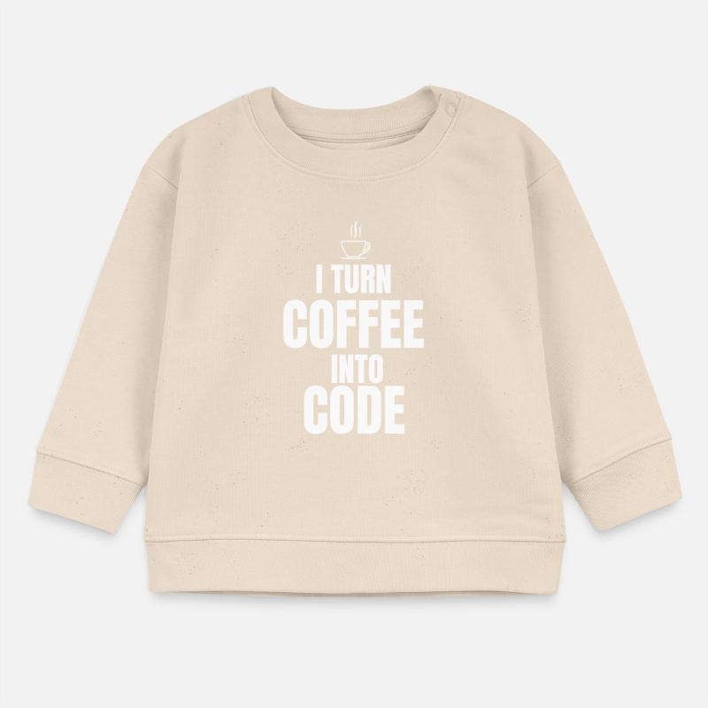 Je transforme le café en code Sweat bébé bio Stanley/Stella