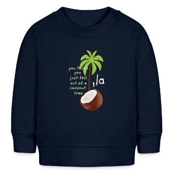 Coconut Tree Kamala Harris La Demokraten Wahl 2024 - Baby Organic Sweatshirt Baby Changer von Stanley/Stella - Navy - Vorne