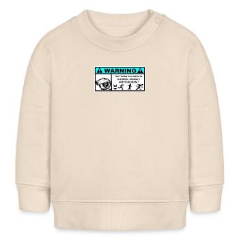 Danger Turbo Aufkleber - Baby Organic Sweatshirt Baby Changer von Stanley/Stella - Natur - Vorne
