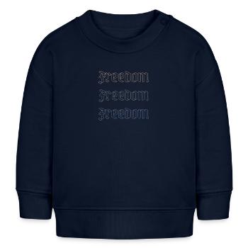 Freiheit in drei Akten - Baby Organic Sweatshirt Baby Changer von Stanley/Stella - Navy - Vorne