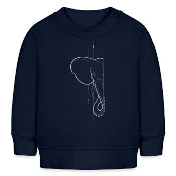Elephant Tattoo Design - Baby Sweatshirt by Stanley/Stella - navy - Front