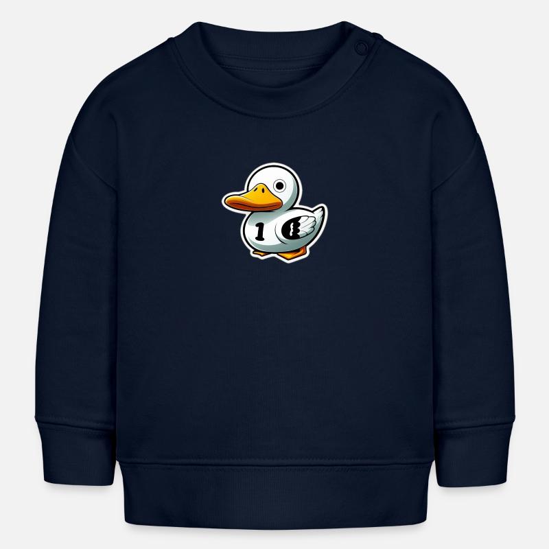Canard en plastique - Sweat bébé bio Stanley/Stella - bleu marine