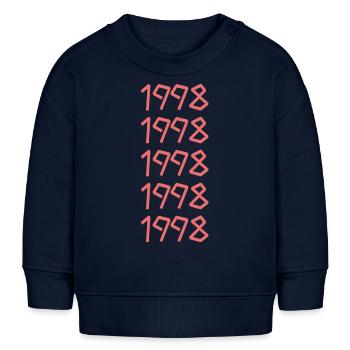Sonne 1998 - Baby Organic Sweatshirt Baby Changer von Stanley/Stella - Navy - Vorne