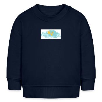 Splash ! Premier grand plongeon  - Sweat bébé bio Stanley/Stella - bleu marine - Devant
