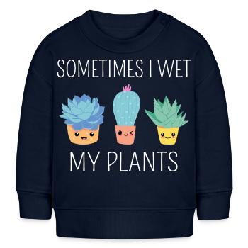 Manchmal nass meine Pflanzen II - Baby Organic Sweatshirt Baby Changer von Stanley/Stella - Navy - Vorne