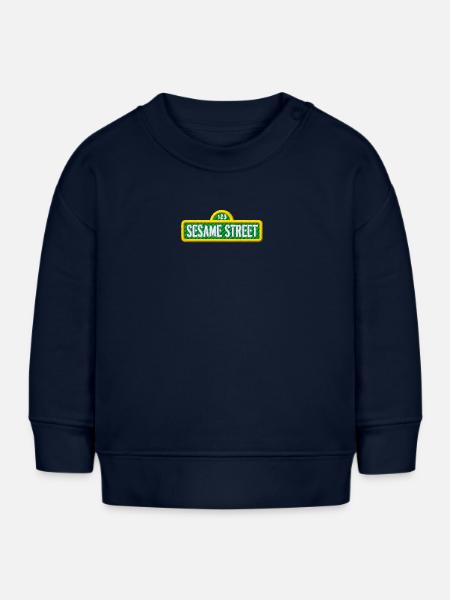 Sesamstraße Logo Als Stick - Baby Organic Sweatshirt Baby Changer von Stanley/Stella - Navy