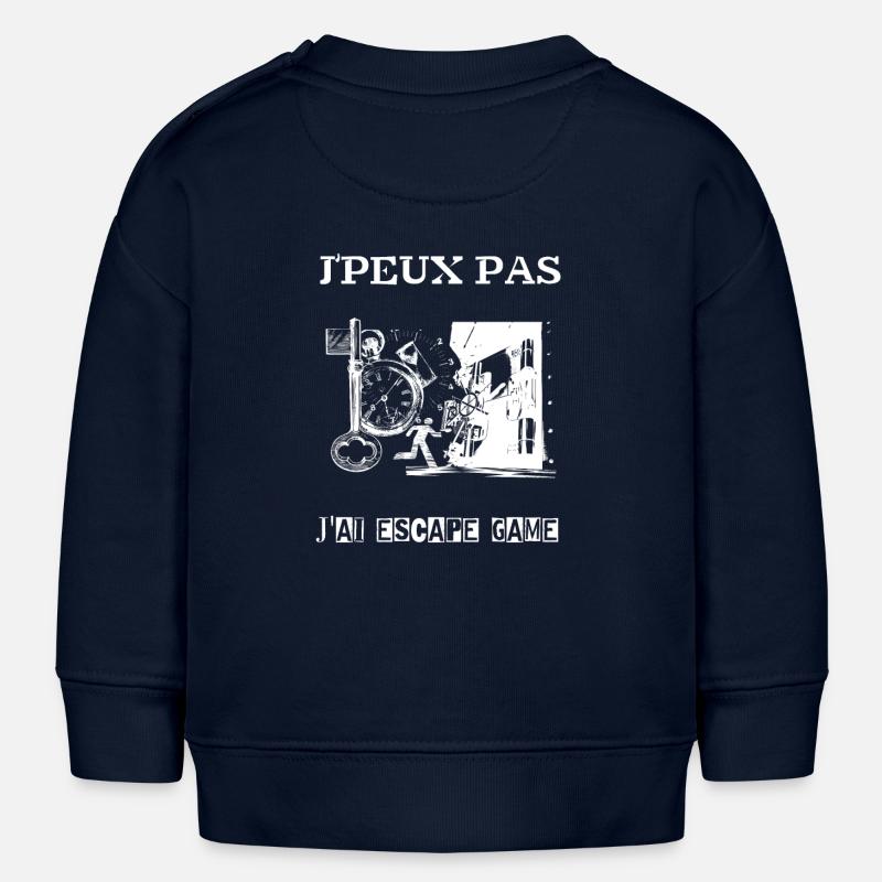 J'peux pas j'ai escape game - Sweat bébé bio Stanley/Stella - bleu marine