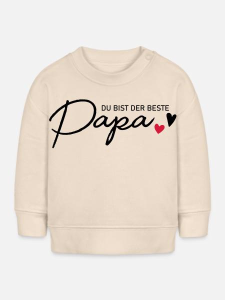 Bester Papa - Baby Organic Sweatshirt Baby Changer von Stanley/Stella - Natur