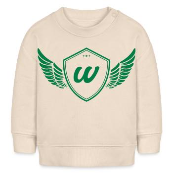Armoiries W - Sweat bébé bio Stanley/Stella - écru doux - Devant