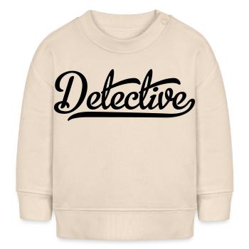 Détective - Sweat bébé bio Stanley/Stella - écru doux - Devant