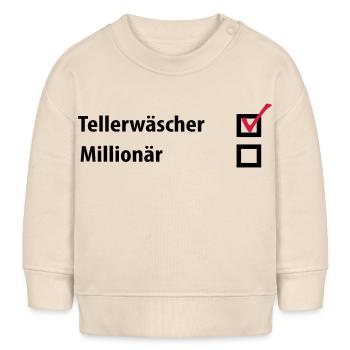 Chiffons millionnaire - Sweat bébé bio Stanley/Stella - écru doux - Devant