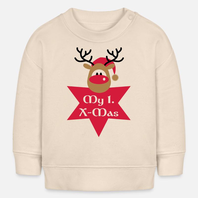 mon premier Noël - Sweat bébé bio Stanley/Stella - écru doux