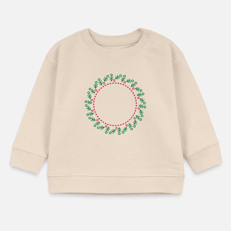 Neujahrs- und Weihnachtskranz Baby Organic Sweatshirt Baby Changer von Stanley/Stella