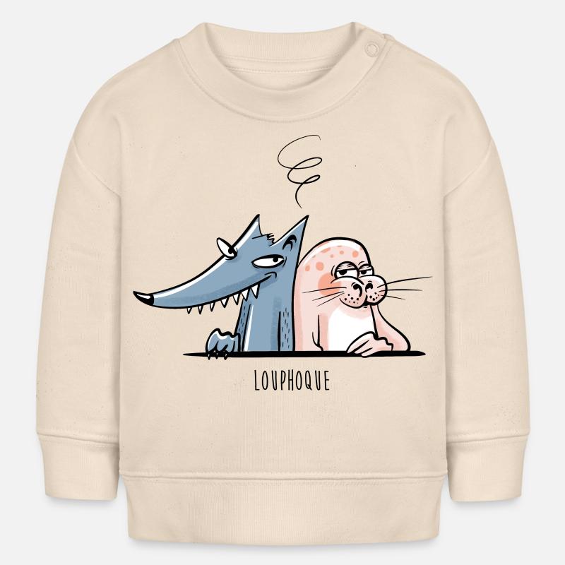 Louphoque - Sweat bébé bio Stanley/Stella - écru doux