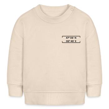 Koordinaten La Chaux-de-Fonds Minimalistisch - Baby Organic Sweatshirt Baby Changer von Stanley/Stella - Natur - Vorne