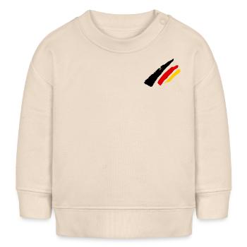Germany Flag Stripe - Baby Sweatshirt by Stanley/Stella - soft Ecru - Front