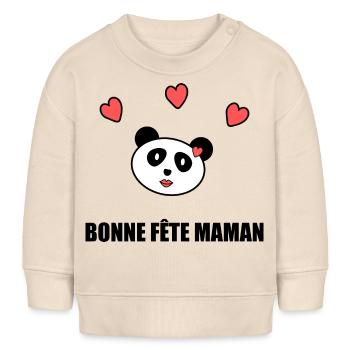 MUTTERTAG. SCHÖNEN MUTTERTAG. MAMA - Baby Organic Sweatshirt Baby Changer von Stanley/Stella - Natur - Vorne