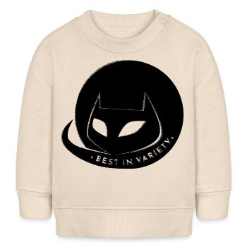 Katze best in Variety Vielfalt comic Auszeichnung - Baby Organic Sweatshirt Baby Changer von Stanley/Stella - Natur - Vorne