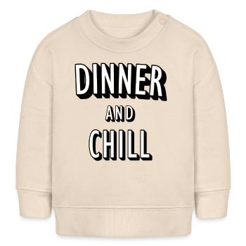Dîner et Réfrigérer - Sweat bébé bio Stanley/Stella - écru doux - Devant