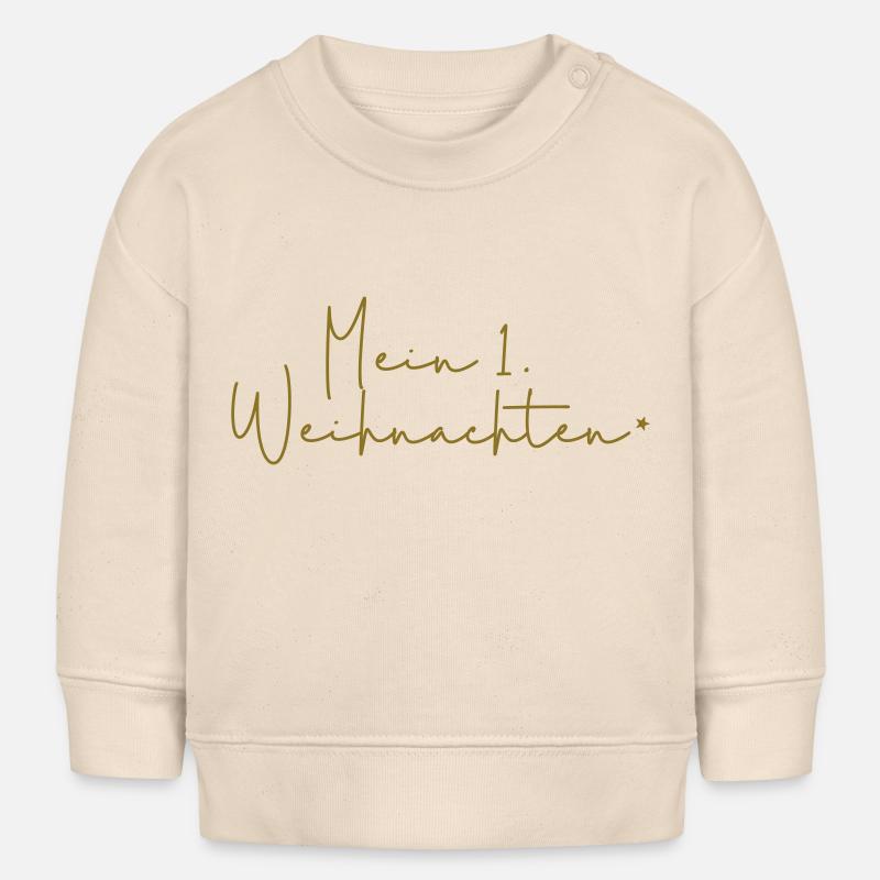 Mon 1er Noël - Sweat bébé bio Stanley/Stella - écru doux