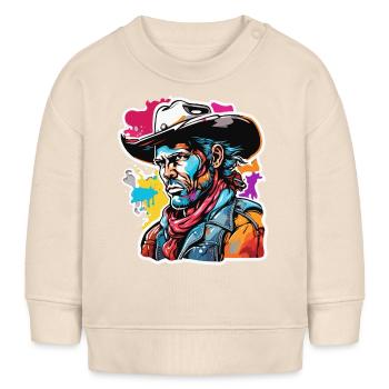Cowboy / Far West / Désert / Lasso / Rodéo - Sweat bébé bio Stanley/Stella - écru doux - Devant