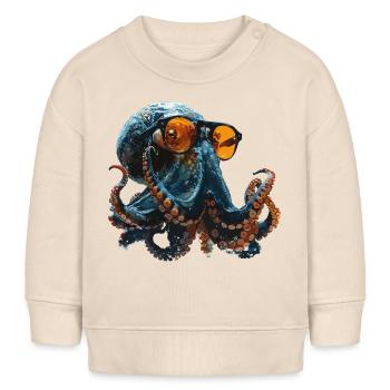 Calmar funky - Sweat bébé bio Stanley/Stella - écru doux - Devant
