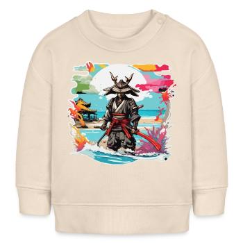 Samouraï / Japonais / Harakiri / Katana / Homme - Sweat bébé bio Stanley/Stella - écru doux - Devant
