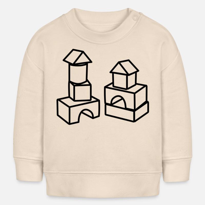 Building blocks as a stack - Baby Sweatshirt by Stanley/Stella - soft Ecru